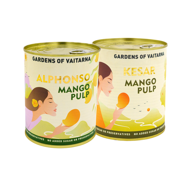 Mango Pulp Twin Combo — Alphonso + Kesar (1.7Kg)