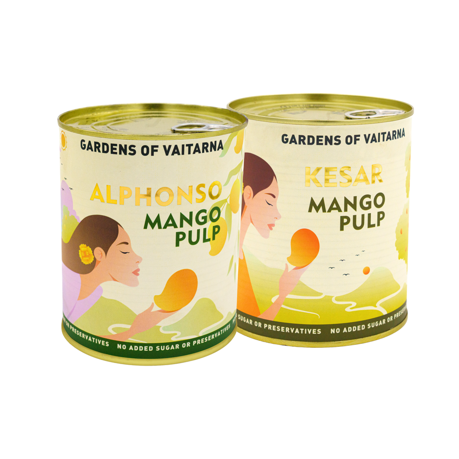 Mango Pulp Twin Combo — Alphonso + Kesar (1.7Kg)